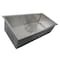Nantucket Sinks 36In. Large Rectangle Single Bowl Undermount Small Radius Corners Stainless Steel Kitchen Sink SR3618-16 - alternate 6